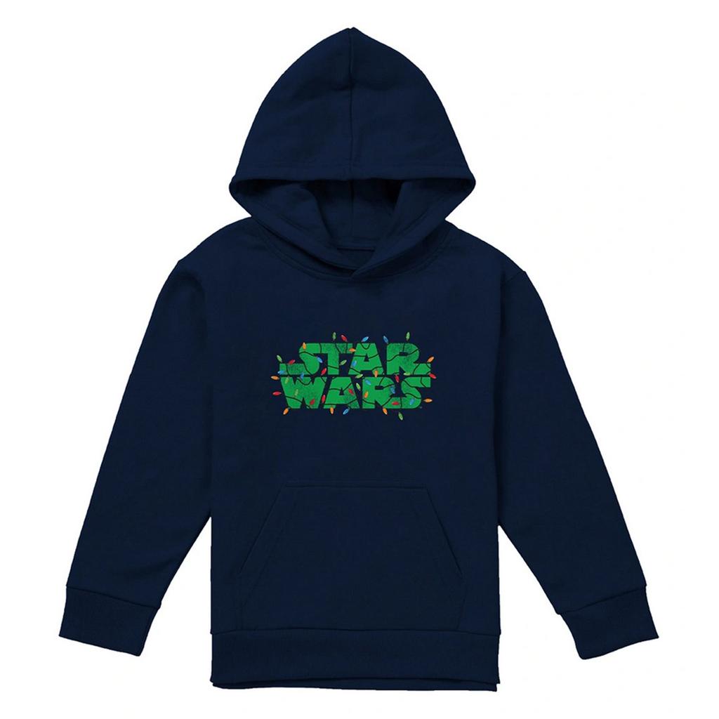 Star Wars Childrens/Kids Christmas Lights Logo Hoodie