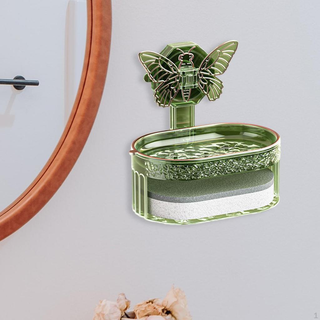Powerful Suction Soap Dish for Bathroom and Kitchen Organization