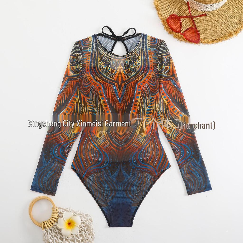 Women's Russian Mesh Sun Protection Swimsuit