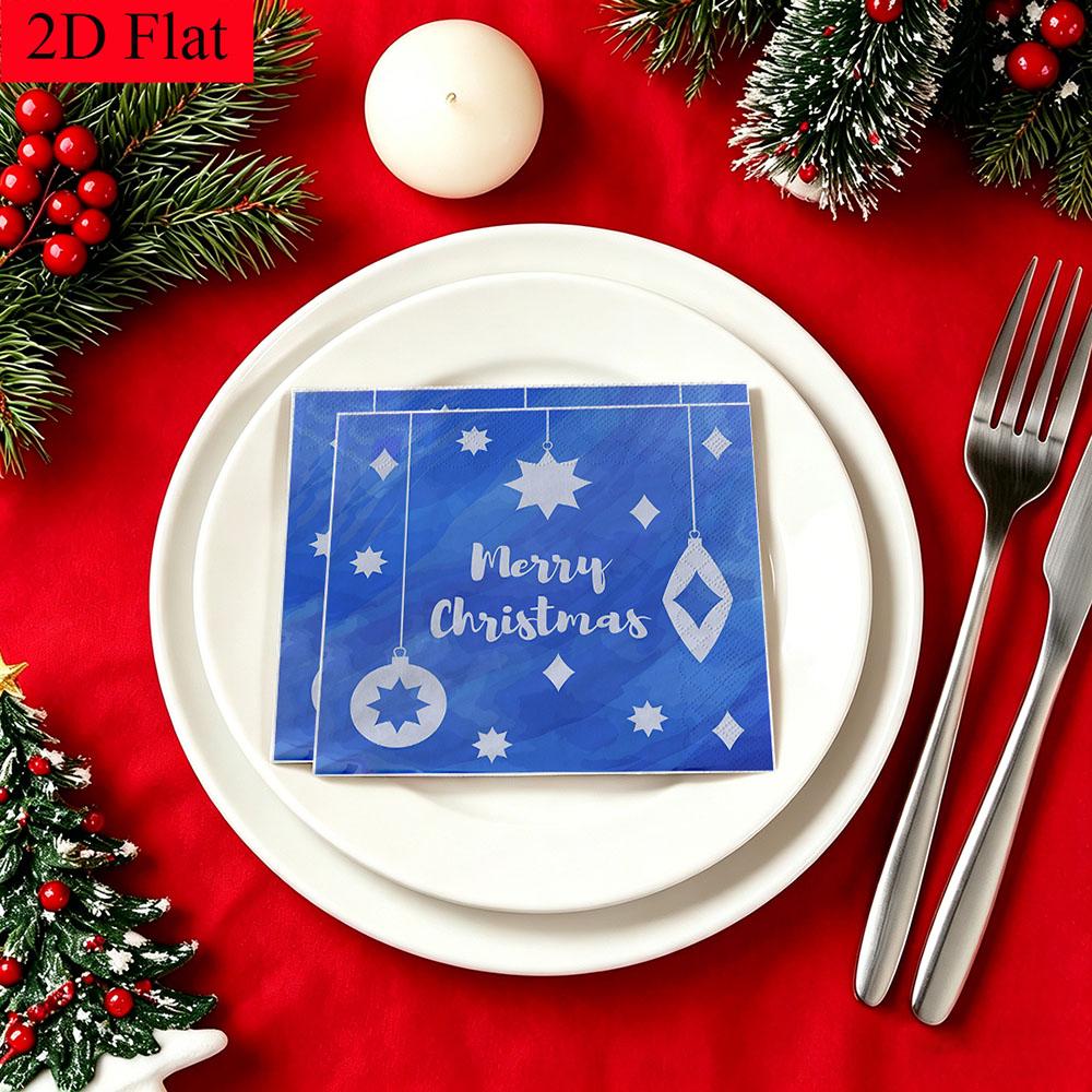 20pcs Disposable Napkins with Blessing Language Pattern Print for Wedding,Parties,and Daily Use for Thanksgiving Fall Christmas Table Decoration