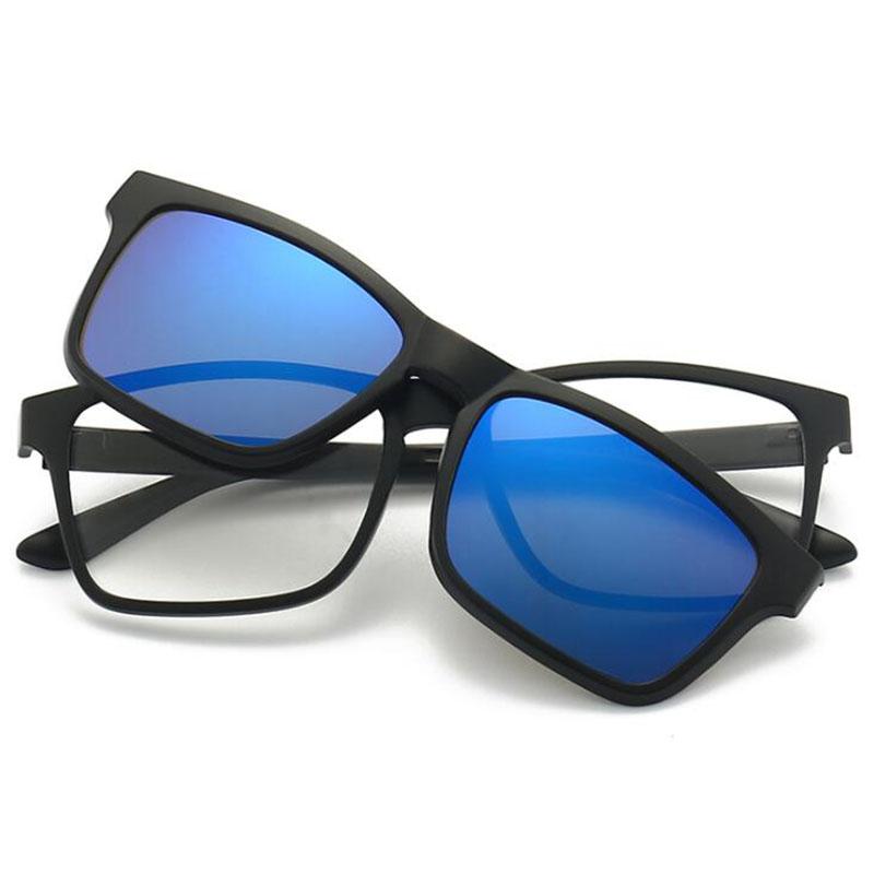 2202 Magnet Clip Square Myopia Glasses 0 -0.5 -1.0 -2.0 To -6.0 Hyperopia Sunglasses +0.5 +1.0 +2.0 To +6