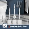 Toilet Brush, 3 Pack Toilet Brush and Holder Set Bathroom Accessories, Toilet Bowl Brush and Holder with 3 Crevice Brush for Bathroom, Toilet