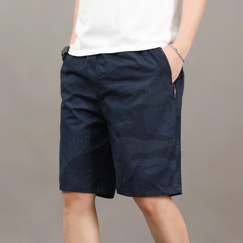 Men's Camouflage Medium Pants Thin Loose Large Size Casual Straight Shorts Summer Tooling Cropped Pants