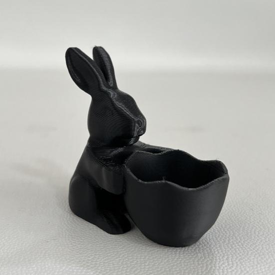 Великодній Зайчик Цукерниця 3D-друкований Кролик Тарілка для Закусок Декоративна Ваза для Десертів Горіхів для Великодньої Вечірки Настільний Декор для Дому