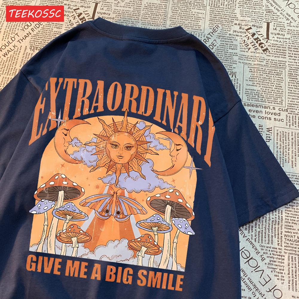 

Summer Cotton Women T-Shirts Extraordinary Sun God Printing Short Sleeve Breathable Oversize O-Neck Tops Casual Female Clothes 4XL