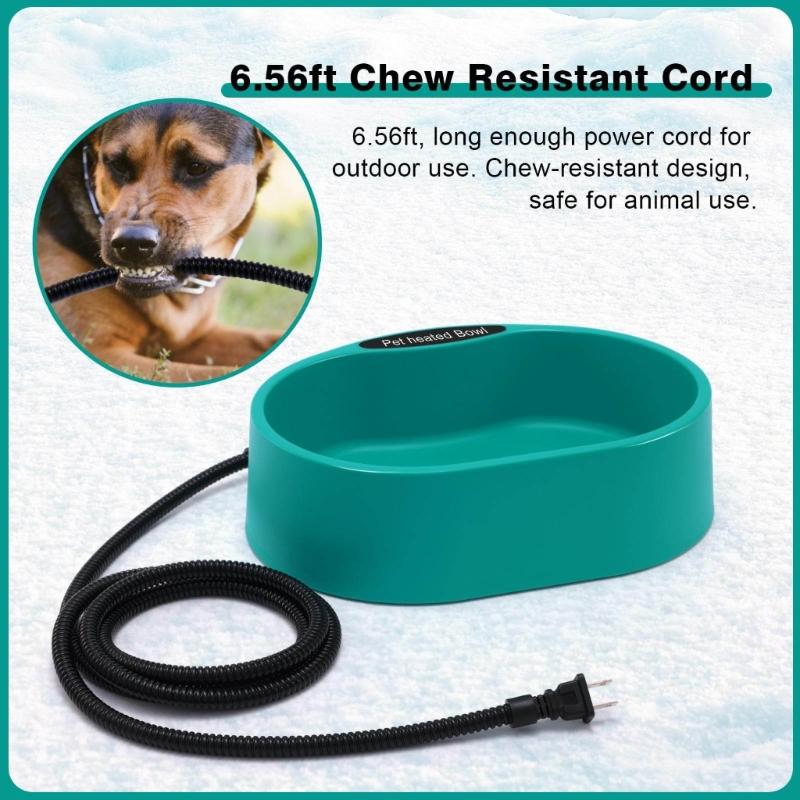  Automatic Thermoregulation Heated Water Bowl For Outdoor Animals Poultry Wildlife 3.7L Large Capacity Impermeable Plan