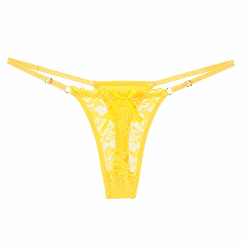 Sexy Lace Underwear Women Low Rise Adjustable Waist Thongs G-String Female Breathable Comfortable Lingerie