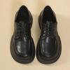 Fashion Women's Flats Autumn Platform Single Shoes Fashion Lace Up Shallow Chunky Heel Mary Jane Shoes for Women Student Dress Pumps