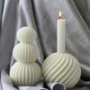 Unique Scented Candle Making Mould Fashionable Striped Sphere Scented Candle Mold for Unique Home Decors and Gifts