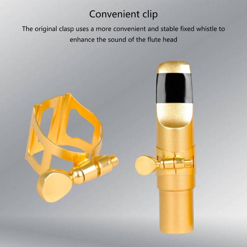 Metall Saxophon-Blattschraube mit Messing-Kappe Leichte Zubehörteile Tenor Alt Saxophon Klarinette Mundstück-Klammern Sets