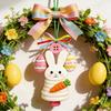 1/4 Sets DIY Easter Button Ornament Kit Handmade Easter Bunny Egg Carrot Hanging Decoration Button Art Crafts Easter Basket Stuffers Party Favors