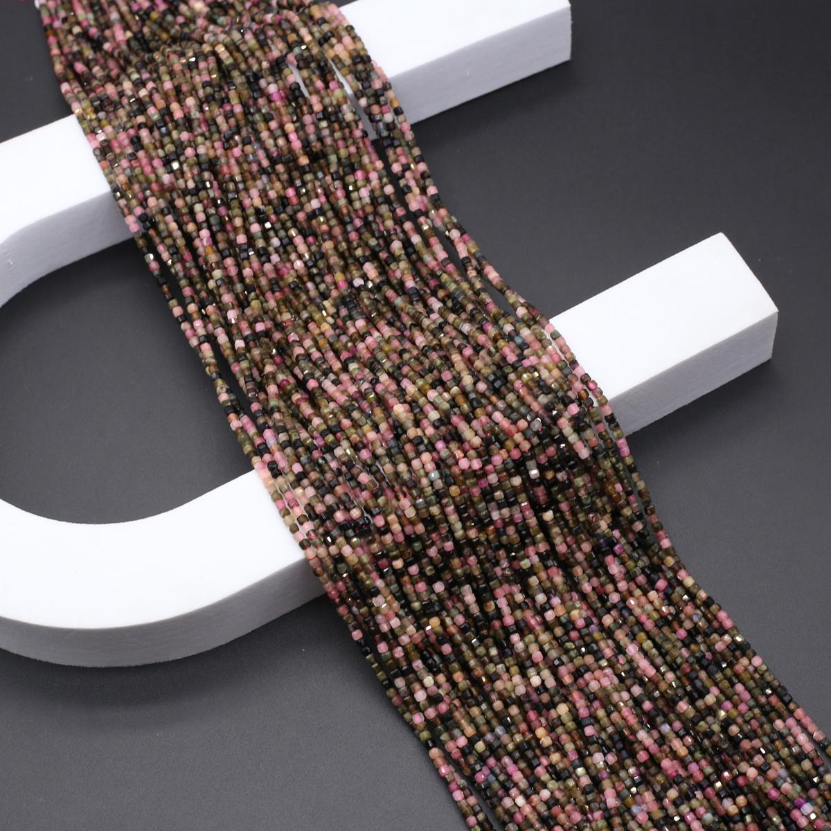 

Натуральный камень бусины эпидот/гранат квадратные маленькие бусины 2 мм подвески для изготовления ювелирных изделий DIY ожерелье браслет серьги аксессуар 2x2mm