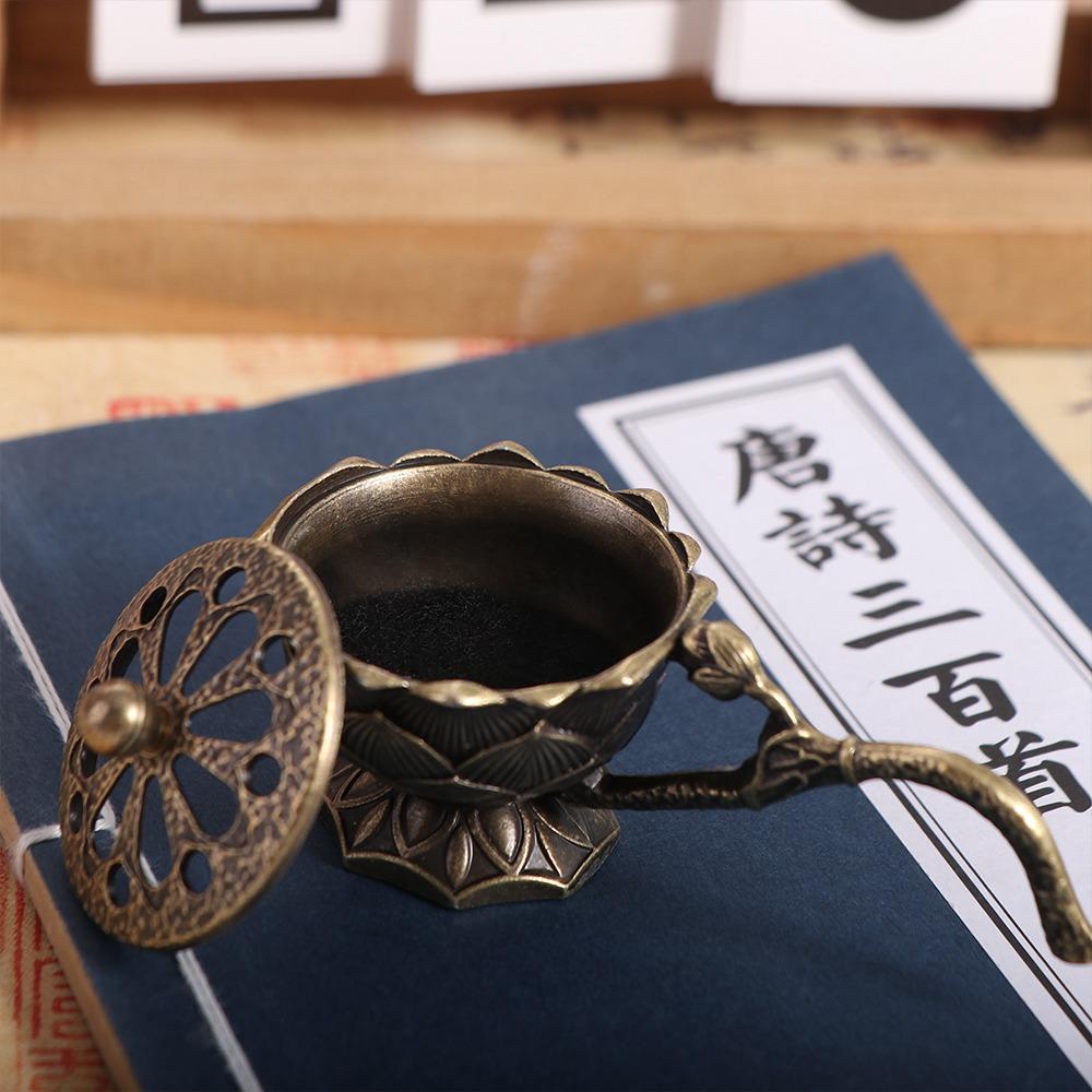 Zinc Zinc Alloy Incense Burner Small Brass Incense Holder Room Decor Metal Censer  Candlelight Dinner Props