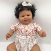 24 " 60 Cm Black Skin Rebirth Baby Doll Girl KODI Sof Cloth Body Simulation Reborn Dolls Lifelike Handmade Rooted Short Curly Hair Newborn Babies Doll