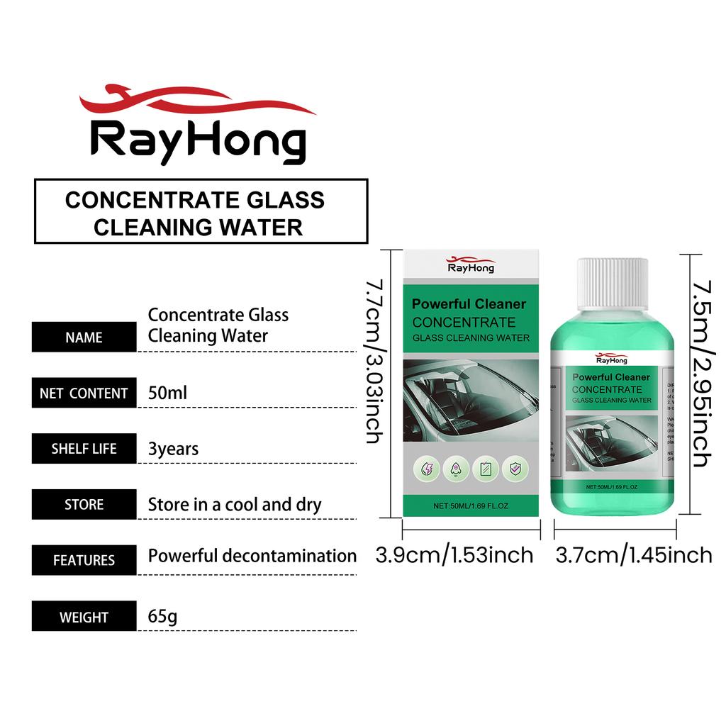 Car Windshield Oil Film Cleaner Powerful Concentrate Glass Cleaning Water Hydrophobic Glass Coating Car Detailing Tool