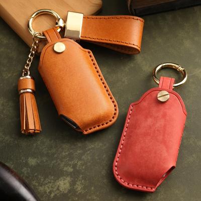 Leather Key Cover Is Suitable For High-Grade Hand-Stitched Car Key Bag And Shell Chain For Kia Commercial Vehicles