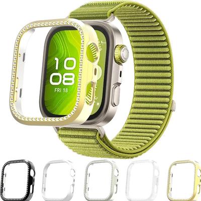 Θήκη με Διαμάντια Για Huawei watch Fit 4 4 pro Αξεσουάρ Περιμετρικό κοίλο Προστατευτικό Πλαίσιο Μπροστινό Για Huawei Watch Fit 4 Κάλυμμα