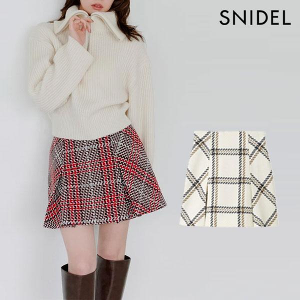 SALE50%OFF SNIDEL Bottoms Sustainable Roving Check Mini Skirt Mini Length swfs254143 swfs254144