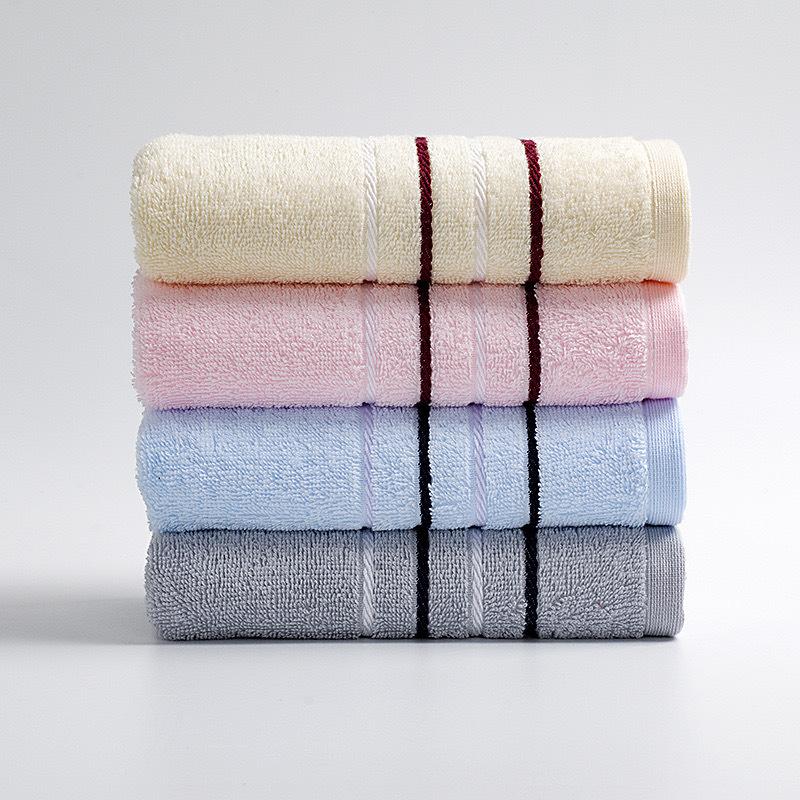 Towel Pure Cotton Segment Striped Household Wash Face Bath Hair Towel Gift