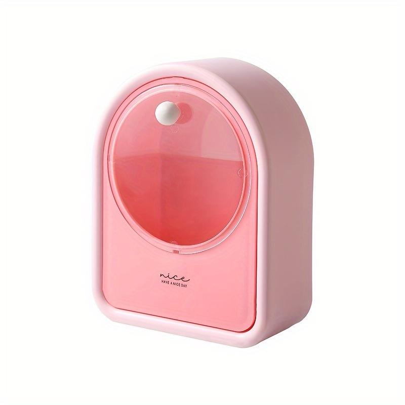 1pc Makeup Cotton Storage Box Wall Mounted Hanging Wall Flap Put Makeup Cotton Remover Box Cotton Sheet Cotton Swab Cosmetic Box