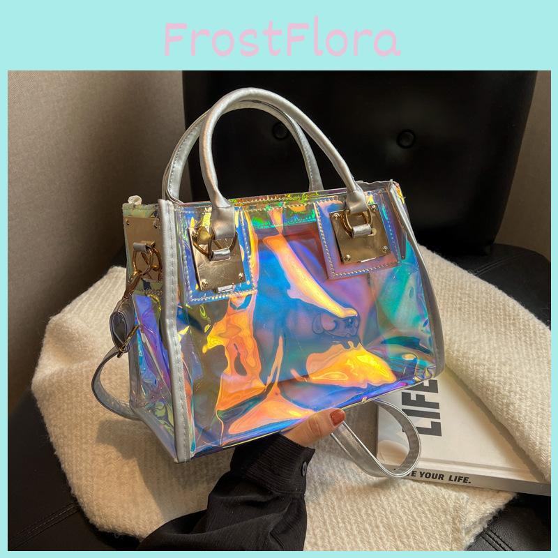 Colors Tote Dazzling Handbag Single Shoulder Crossbody Jelly Bag Fashion Women