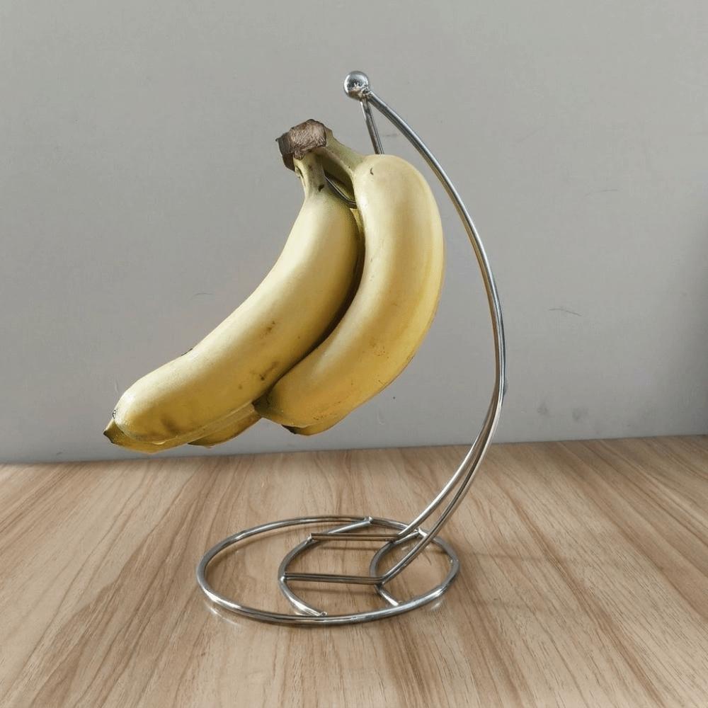 with Base Banana Holder Rust Proof Fruit Vertical Storage Rack Metal Banana Rack  Kitchen Storage