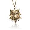 The Witcher 3 Wolf Head Necklace Pendant with Red and Black Eyes