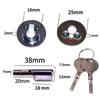 Anti-theft Sliding Glass Push Door Hardware Accessories Showcase Glass Display Cabinet Door Window Cabinet Lock Glass Lock