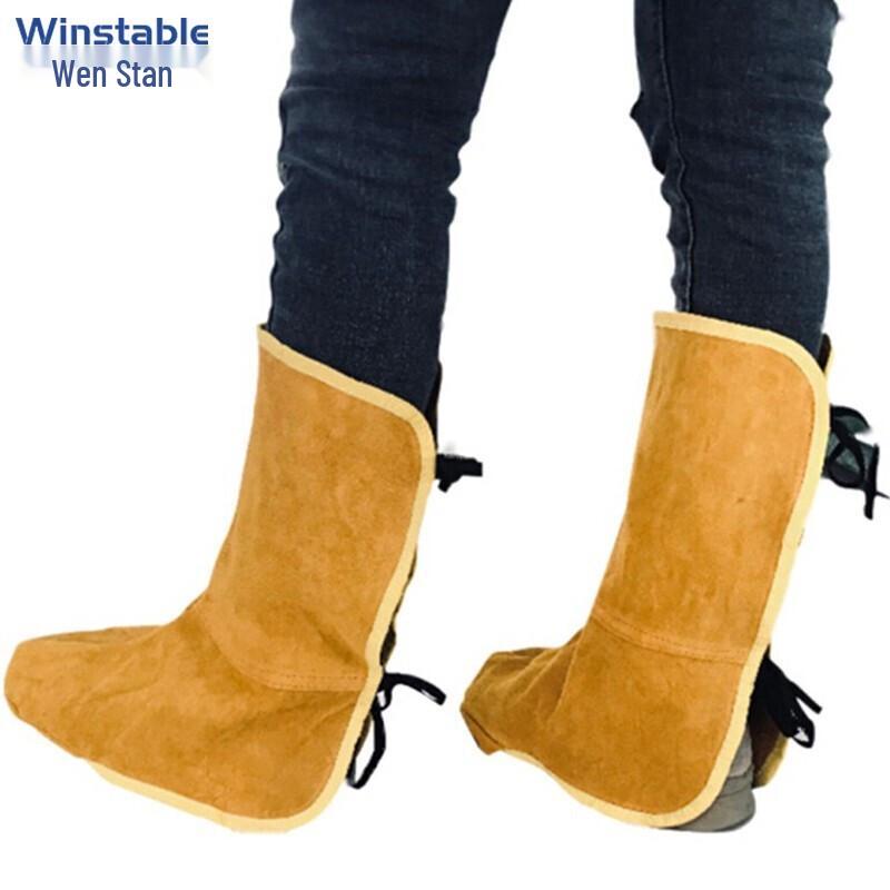 Кожаные защитные накладки на ноги для сварки Wenstan One Size