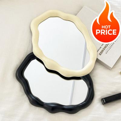 INS Irregular Standing Mirror Folding Decorative Desktop Makeup Mirror Widely Use Light Luxury Clouds Vanity Mirror Home Decor