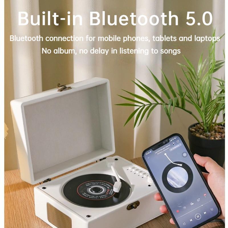 Retro Multifunctional Box CD Player Portable Bluetooth Charging Audio System All-in-one Large Battery Player