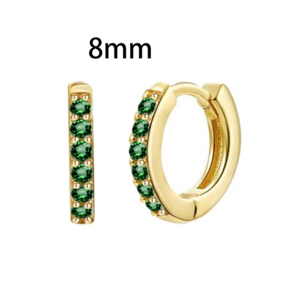 

2023 Модные серьги-кольца из нержавеющей стали с зеленой цепочкой для женщин, тонкие спиральные украшения для пирсинга хряща козелка с кубическим цирконием