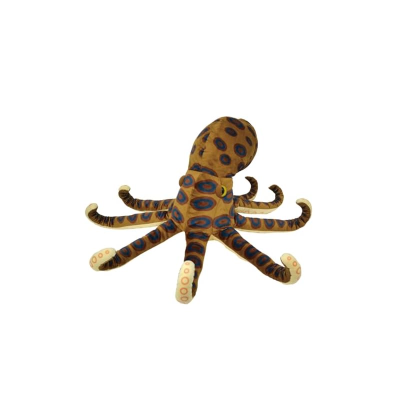 Yamani BIG Plush Toy - Blue-ringed Octopus (Brown) Approx. H37.5 X W64.5 X D72.5cm 12084