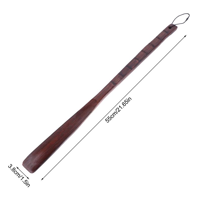 Wooden Shoe Horn With Lanyard Flexible Long Handle Shoehorn Useful Shoe Lifter For Seniors Shoe Spoon Home Tools