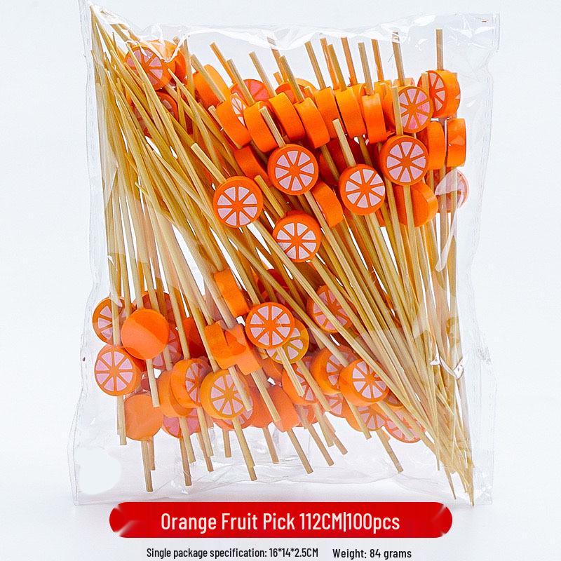 12CM Bamboo Pearl Skewers: Creative Cocktail and Fruit Plate Decor Toothpicks