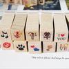 Office School Supplies Diary Seal Decoration for Handbook Love Life Wooden Seal 12 Pieces Wooden Box 5 Options Kawai Lovely Gift