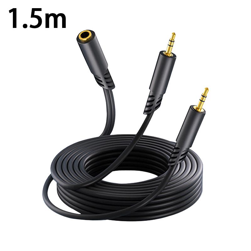 

Headphone Splitter 2 In 1 Microphone Music Splitter Adapter Broad Compatibility 1m5