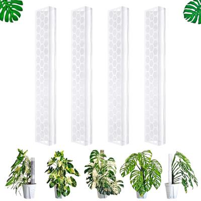 4Pcs Moss Pole Plant Climbing Support D-Shaped Design Easy Attachment Vertical Growth Stackable Plant Supports