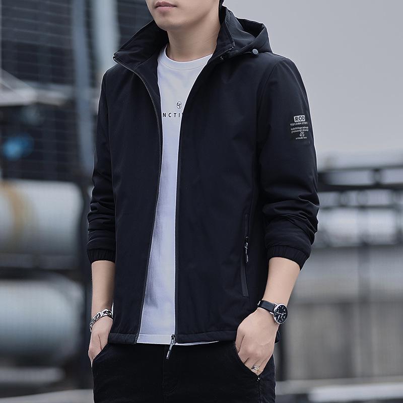 Men's Versatile Detachable Hooded Windbreaker - 2025 Spring/Autumn Collection