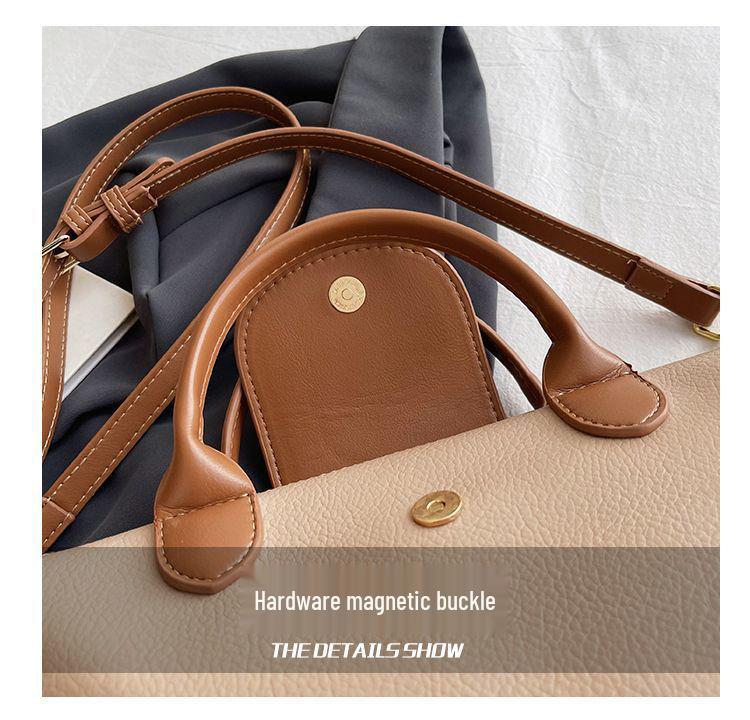 Z Niche Kontrastfarbe Kleine Tasche: 2024 Neue Mode Handliche Knödeltasche für Damen - Frühling/Sommer Ein-Schulter Umhängetasche mit Textur