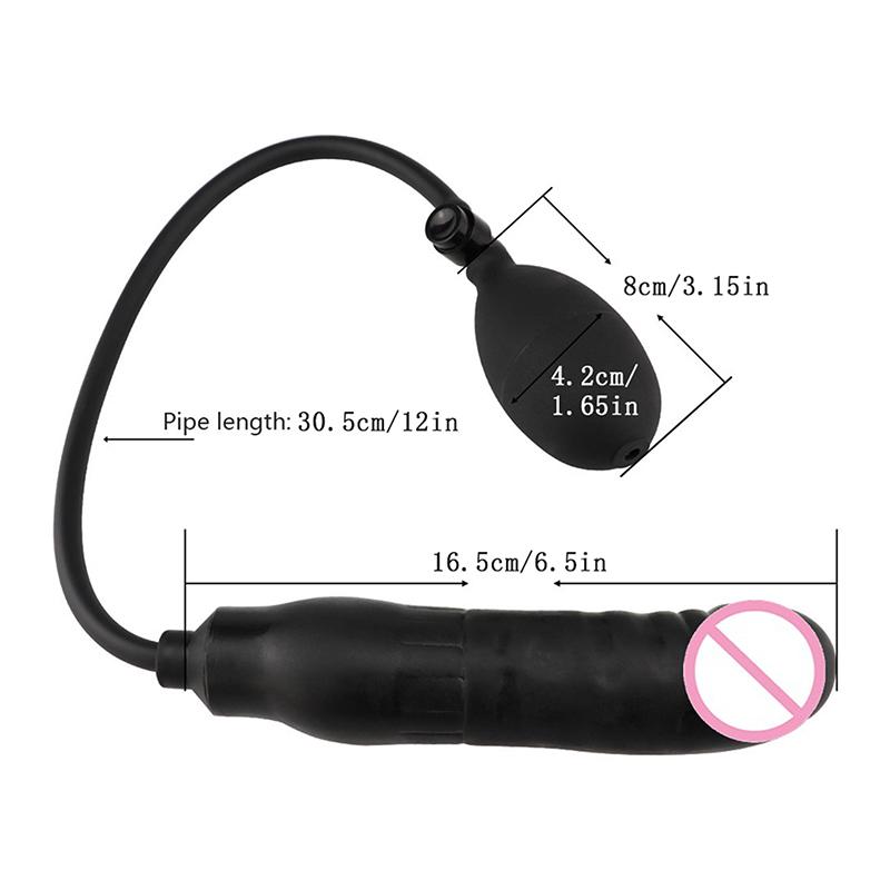 Adult G Spot Expansion Stimulator Inflatable Anal Butt Plug Dilator Big Dildo Insertion Sex Toy Male Prostate Massager