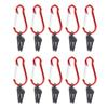10Pcs Outdoor Camping Tent Clips Awning Tarp Clamp Windproof Tarpaulin Alligator Clips Tighten Lock Grip with Carabiner