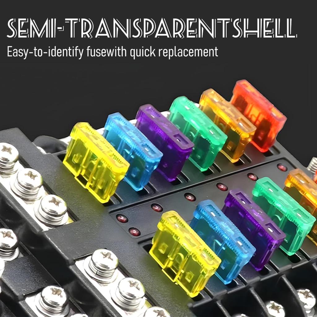 306PCS Car Fuse Assortment Kit, Standard and Mini and Micro Mix Vehicles Blade Fuses Kit Replacement, 2A 5A 7.5A 10A 15A 20A 25A 30A 35A, Universal