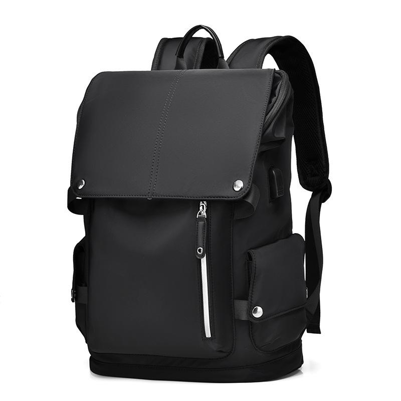 Men's Backpack: Fashionable, Trendy and Personalized Computer Backpack with Large Capacity and USB Interface. Korean Version Student Backpack