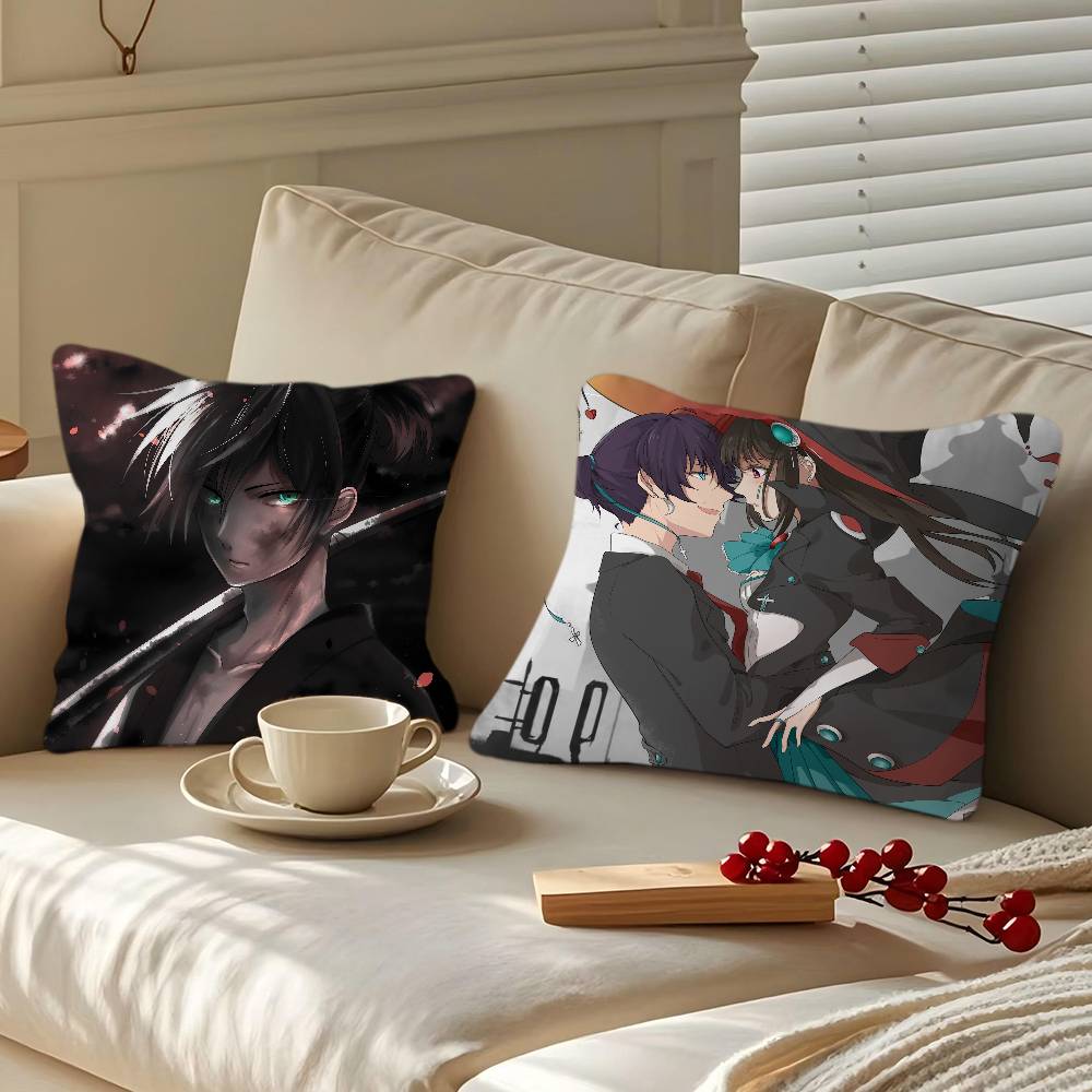 N-Noragami Cartoon Animation Office Cushion Pillowcase Car Cushion Cover45X45CM Lumbar Pillowcase Sofa Pillowcover