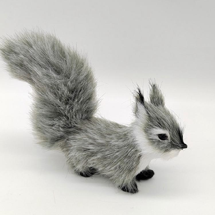 Simulated Squirrels Statue Stuffed Animals Plush Figure for DIY Crafts Displays