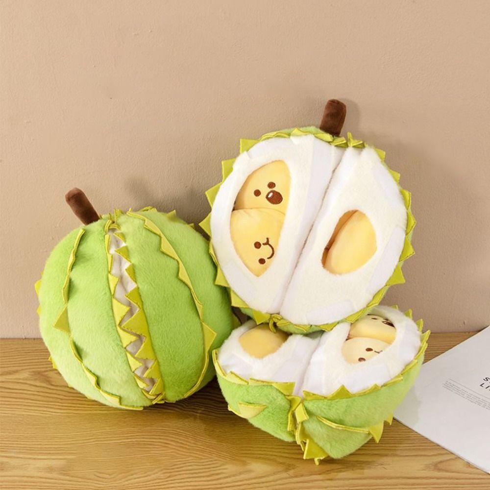 Creative Durian Fruit Shape Plush Toy Detachable 25Cm Decompression Toy Soft Stuffed Toy Gifts For Children