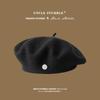 High Quality Woolen Beret Female Autumn and Winter Temperament Retro Painter Hat Brown Showing Small Face