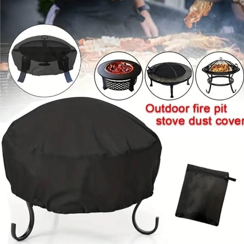 Outdoor Garden Bbq Grill Cover With Waterproof Uv Resistant Oxford Fabric For Fire Pit