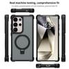 Dla Samsung Galaxy S25 Ultra Magnetyczne Etui Anty-Upadek TPU+PC Podpórka Tylna Pokrywa Telefonu